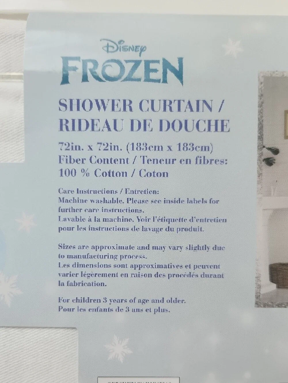 Disney Frozen Elsa Olaf Christmas Shower Curtain